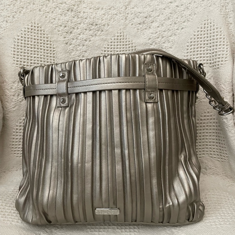 Jessica Simpson Metallic Silver Shoulder Bag